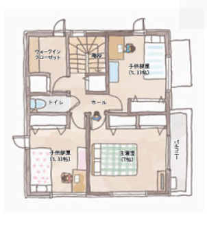 2階の間取りです★