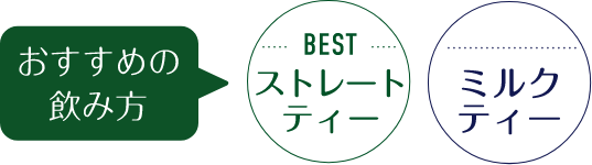 おすすめの飲み方 BESTストレートティー ミルクティー