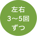 左右3〜5回ずつ