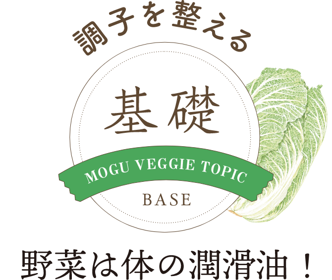 調子を整える 基礎 野菜は体の潤滑油！