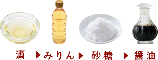 酒 みりん 砂糖 醤油