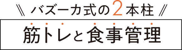 バズーカ式の2本柱 筋トレと食事管理