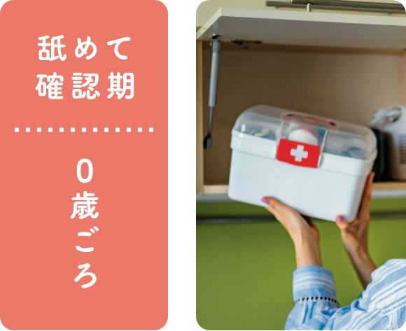 舐めて確認期 0歳ごろ