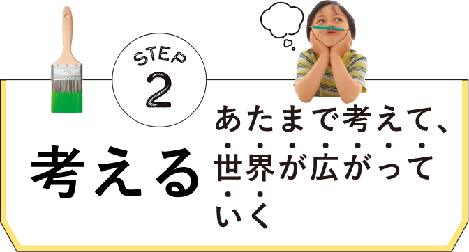 STEP2 考える あたまで考えて、世界が広がっていく