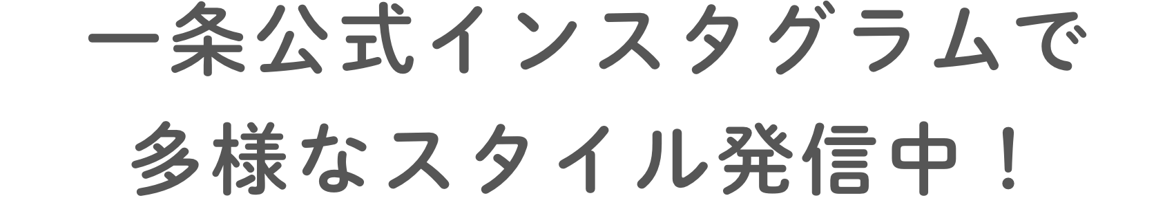 ⼀条公式インスタグラムで多様なスタイル発信中！