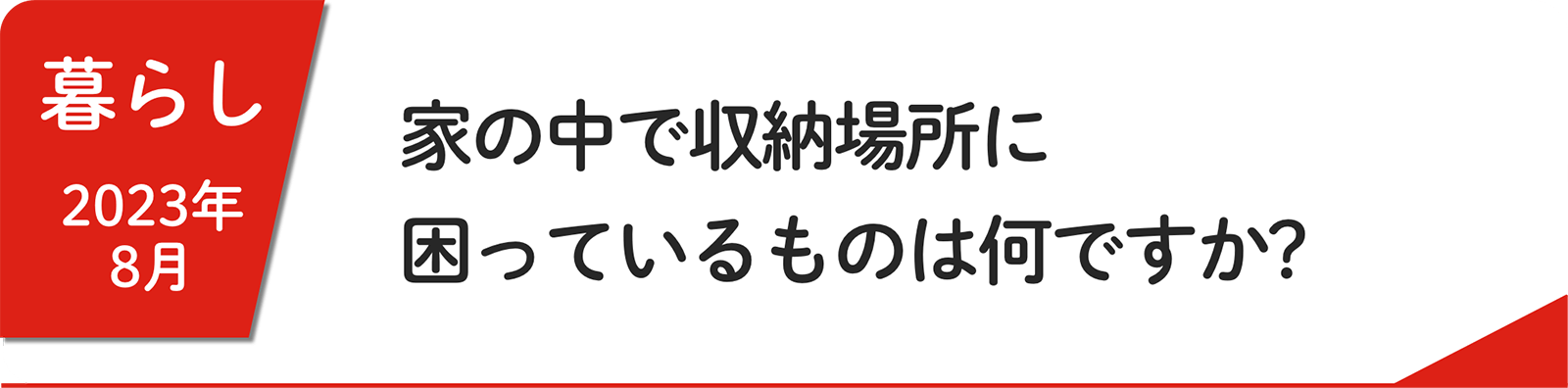 8⽉ 家の中で収納場所に困っているものは何ですか？