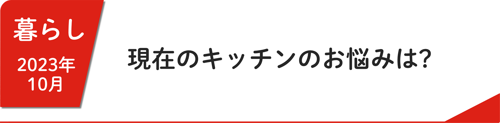 10⽉ 現在のキッチンのお悩みは？