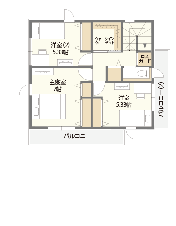 自然と家族が集う家 2階