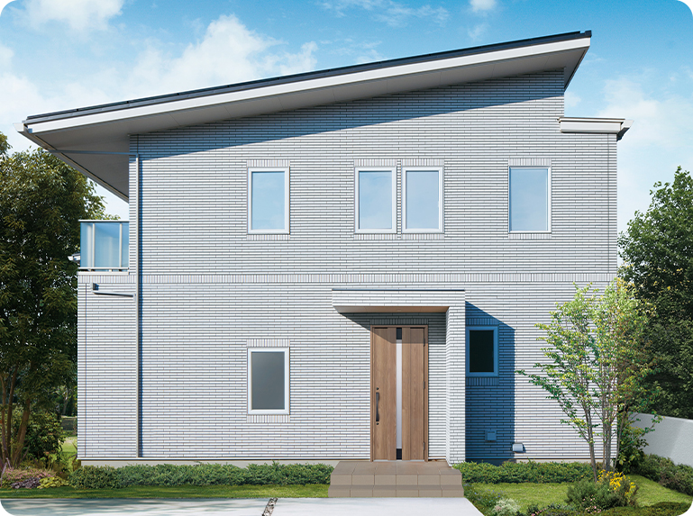 外壁全面タイル貼り