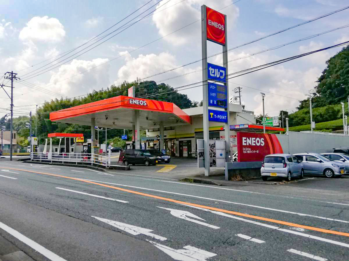 掛川市上張 土地 エネオス　掛川インターステーションまで約600m（徒歩8分）　24時間営業でセルフのガソリンスタンド。東名掛川インター最寄りのスタンドです。