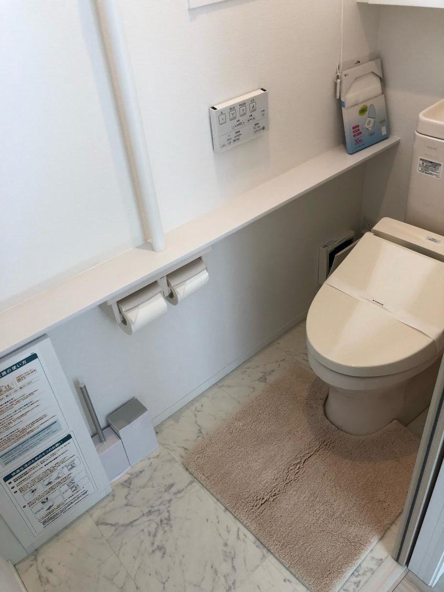 水戸市笠原２期 モデルハウス 区画番号No.１ 全館床暖房だけに、トイレにも床暖房が入っています。