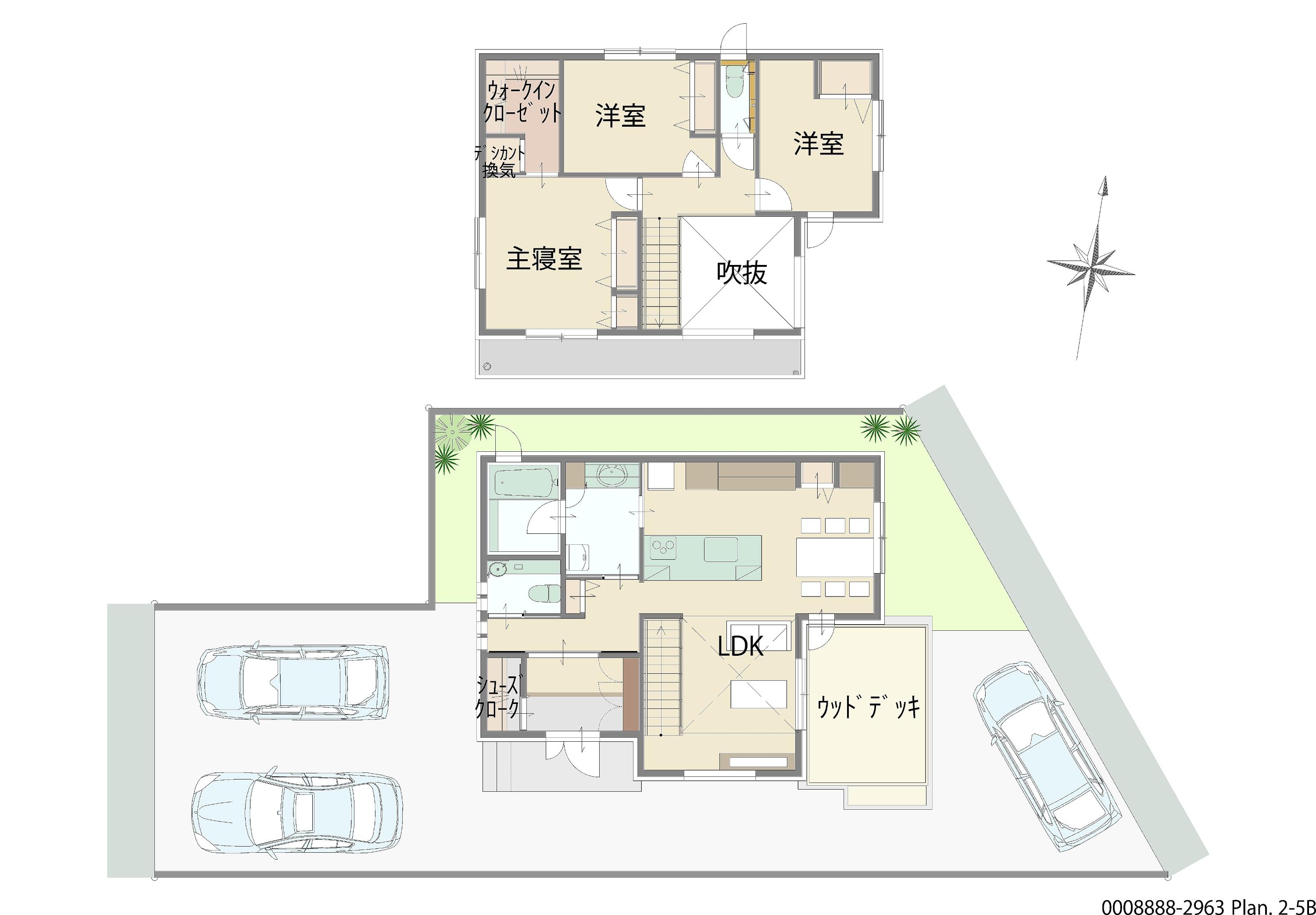 西尾市田貫 モデルハウス 区画番号No.２ 間取り図