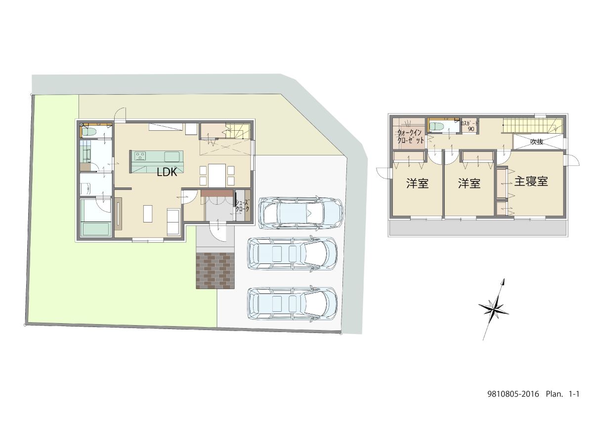いわき市平幕ノ内 土地 区画番号No.2街区6 「20帖の広々LDK」 <br>建物タイプ:ｉ－ｓｍｉｌｅⅡ/延床面積:103.36㎡(31.26坪) <br>建物本体価格(参考):2,174万円(税込み)<br>
