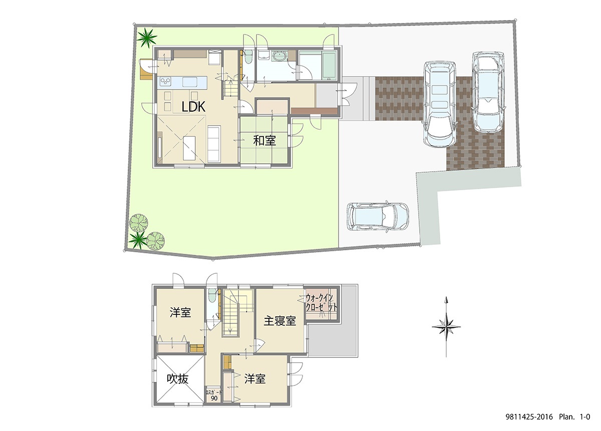 伊達市保原 土地 区画番号No.1 「LDKが家の中心！動線すっきりプラン」 <br>建物タイプ:ｉ－ｓｍａｒｔⅡ/延床面積:103.38㎡(31.26坪) <br>建物本体価格(参考):2,629万円(税込み)<br>