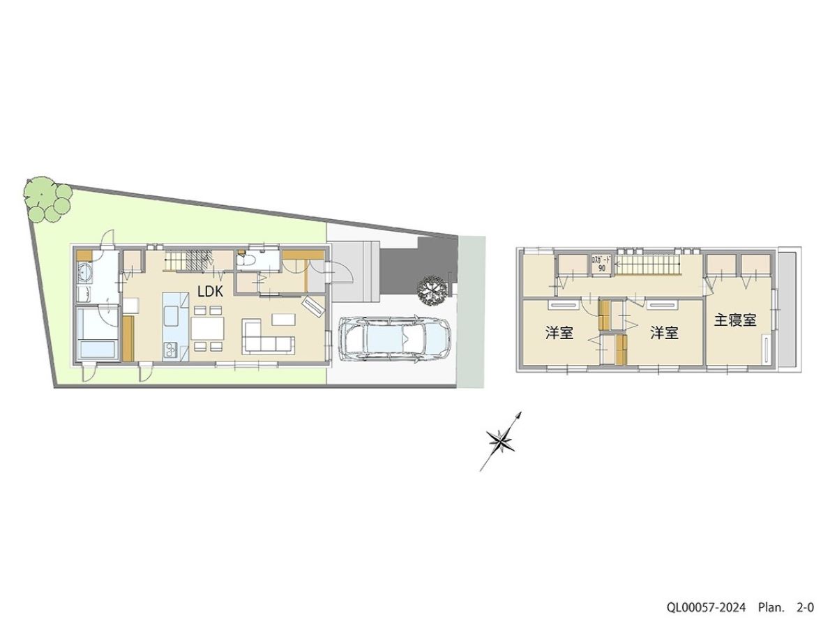 「子育てにピッタリ！ご夫婦におすすめプラン」 <br>建物タイプ:ｉ－ｓｍａｒｔⅡ　準防火仕様/延床面積:92.58㎡(28坪) <br>建物本体価格(参考):2,430万円(税込み)<br>