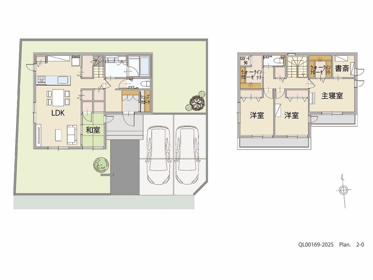 イイコトテラス平松 土地 区画番号No.宅地1 「家事同線スッキリ！収納も充実したプラン」 <br>建物タイプ:ｉ－ｓｍｉｌｅⅢ＋/延床面積:109.27㎡(33.04坪) <br>建物本体価格(参考):2,396万円(税込み)<br>