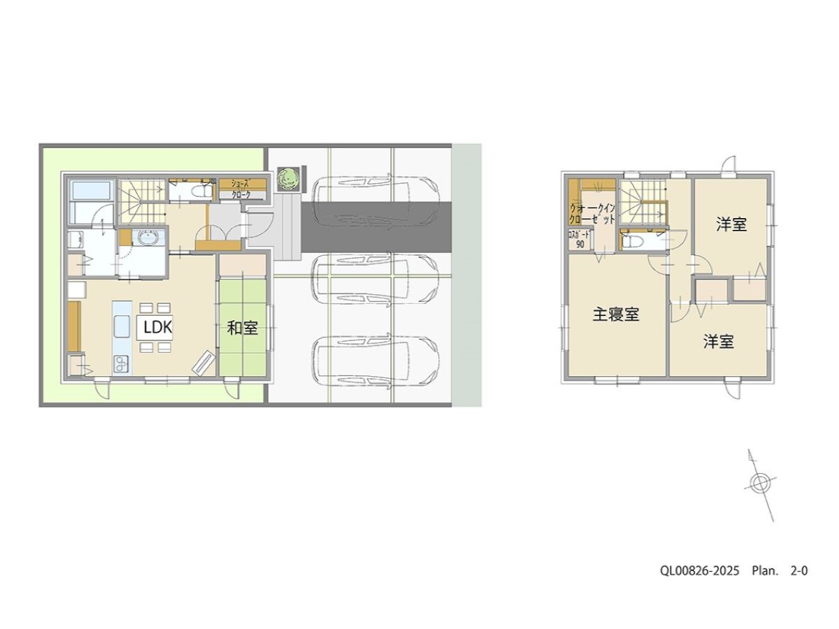 イイコトテラス富塚町 土地 区画番号No.76 「スマートな収納と快適動線プラン」 <br>建物タイプ:ｉ－ｓｍａｒｔⅡ/延床面積:105.87㎡(32.01坪) <br>建物本体価格(参考):2,580万円(税込み)<br>