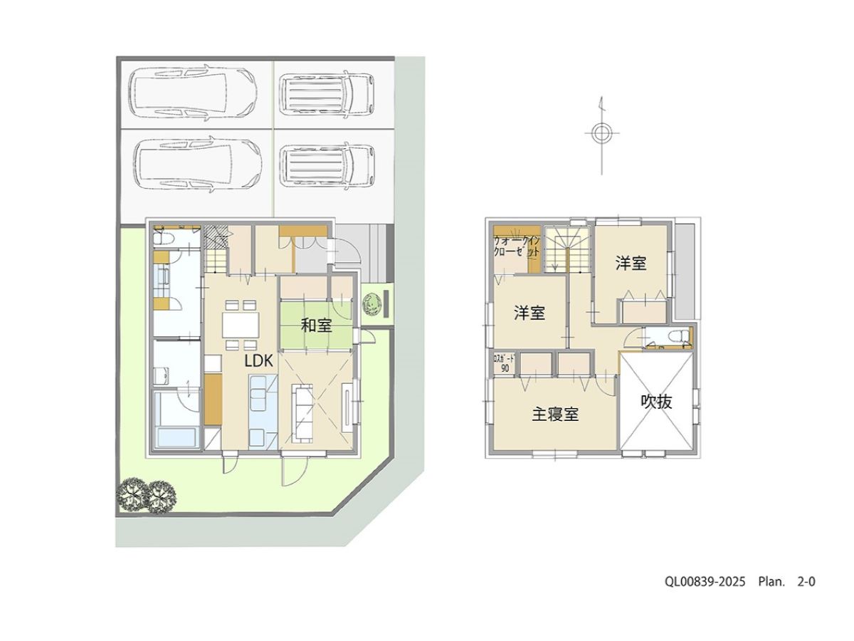 イイコトテラス富塚町 土地 区画番号No.89 「断熱等級７の一条工務店フラグシッププラン」 <br>建物タイプ:グラン・スマート/延床面積:105.75㎡(31.98坪) <br>建物本体価格(参考):2,766万円(税込み)<br>