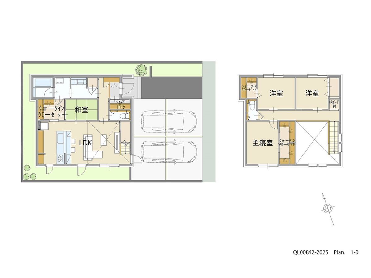 イイコトテラス富塚町 土地 区画番号No.92 「家事動線スッキリ！収納も充実したプラン」 <br>建物タイプ:グラン・スマート/延床面積:103.32㎡(31.25坪) <br>建物本体価格(参考):2,716万円(税込み)<br>