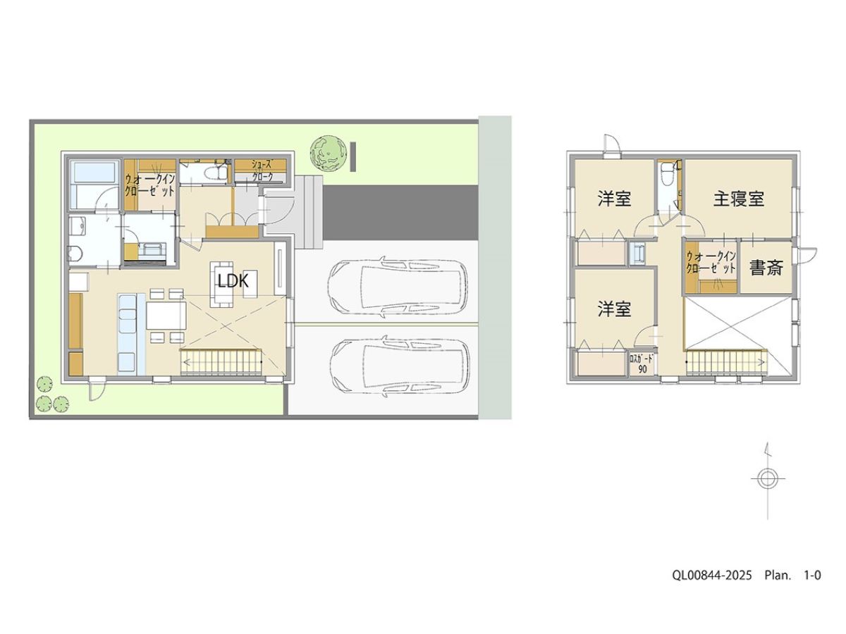 イイコトテラス富塚町 土地 区画番号No.94 「広々18帖LDKを中心に家族が集まる家」 <br>建物タイプ:グラン・スマート/延床面積:98.36㎡(29.74坪) <br>建物本体価格(参考):2,556万円(税込み)<br>