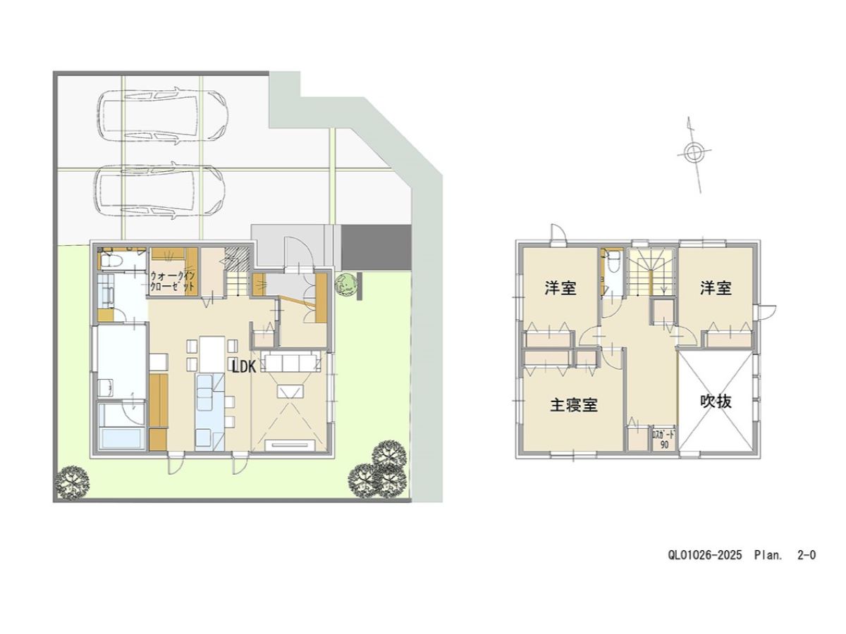 イイコトテラス喜多町 土地 区画番号No.3 「日差しが降り注ぐ明るいLDK採用プラン」 <br>建物タイプ:グラン・スマート/延床面積:108.24㎡(32.73坪) <br>建物本体価格(参考):2,785万円(税込み)<br>