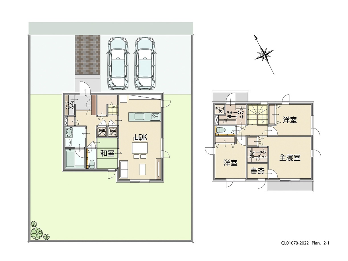 旭川市川端町４条６丁目 土地 区画番号No.２ 「子育てにピッタリ！パパ・ママにおすすめプラン」 <br>建物タイプ:ｉ－ｓｍｉｌｅⅡ(北海道仕様)/延床面積:109.18㎡(33.02坪) <br>建物本体価格(参考):2,371万円(税込み)<br>