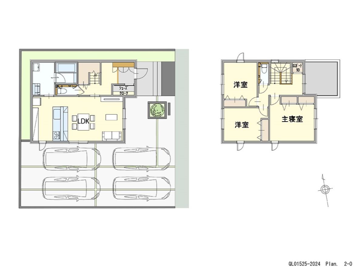 イイコトテラス富久山町久保田 土地 区画番号No.2 「あって良かった！が詰まった充実プラン」 <br>建物タイプ:ｉ－ｓｍｉｌｅⅡ+/延床面積:94.18㎡(28.48坪) <br>建物本体価格(参考):2,089万円(税込み)<br>