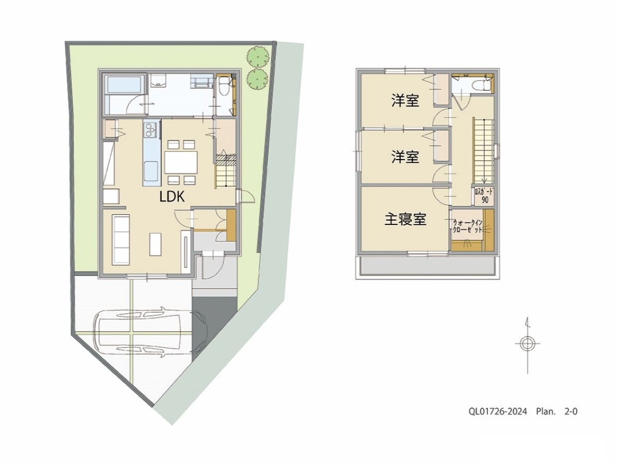 イイコトテラス堺・菱木 土地 区画番号No.2期‐1 「家族の成長に合わせて変化する子育てにもおすすめのプラン」 <br>建物タイプ:ｉ－ｓｍｉｌｅⅢ＋/延床面積:84.15㎡(25.45坪) <br>建物本体価格(参考):1,915万円(税込み)<br>