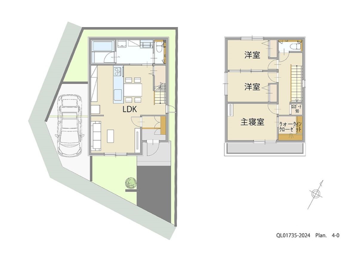 イイコトテラス堺・菱木 土地 区画番号No.2期‐10 「家族の気配を感じるおうち！仲良しファミリープラン。」 <br>建物タイプ:ｉ－ｓｍｉｌｅⅢ＋/延床面積:84.15㎡(25.45坪) <br>建物本体価格(参考):1,915万円(税込み)<br>