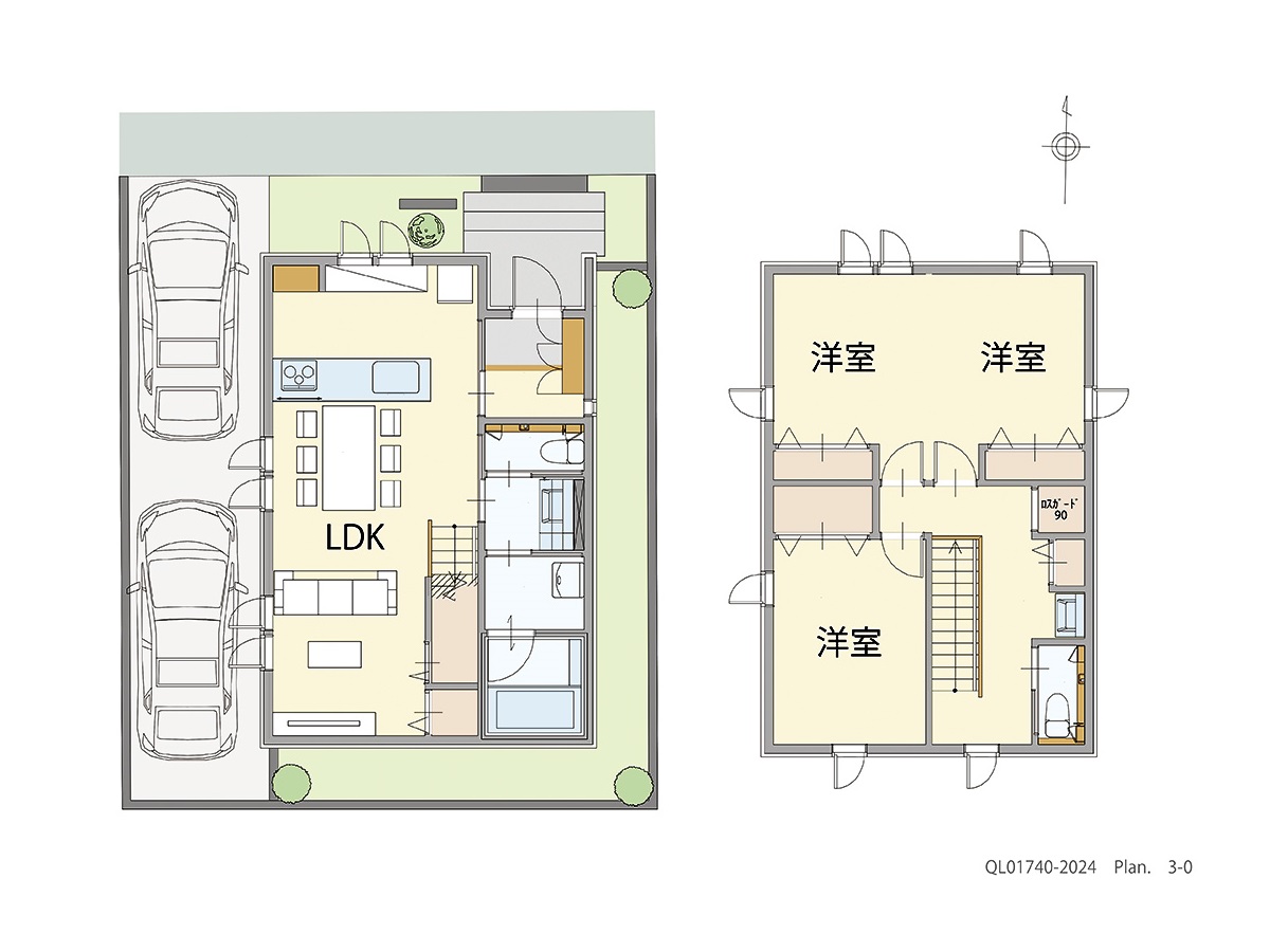 イイコトテラス堺・菱木 土地 区画番号No.2期‐15 「欲しい！が詰まった充実プラン」 <br>建物タイプ:ｉ－ｓｍｉｌｅⅡ+/延床面積:89.16㎡(26.96坪) <br>建物本体価格(参考):1,967万円(税込み)<br>