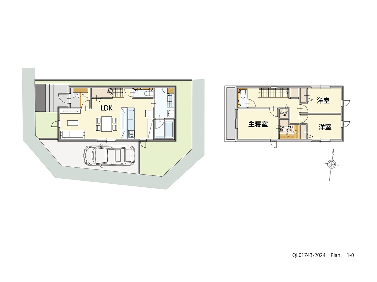イイコトテラス堺・菱木 土地 区画番号No.2期‐18 「家族が集まるLDKプラン」 <br>建物タイプ:ｉ－ｓｍｉｌｅⅡ+/延床面積:86.73㎡(26.23坪) <br>建物本体価格(参考):1,933万円(税込み)<br>