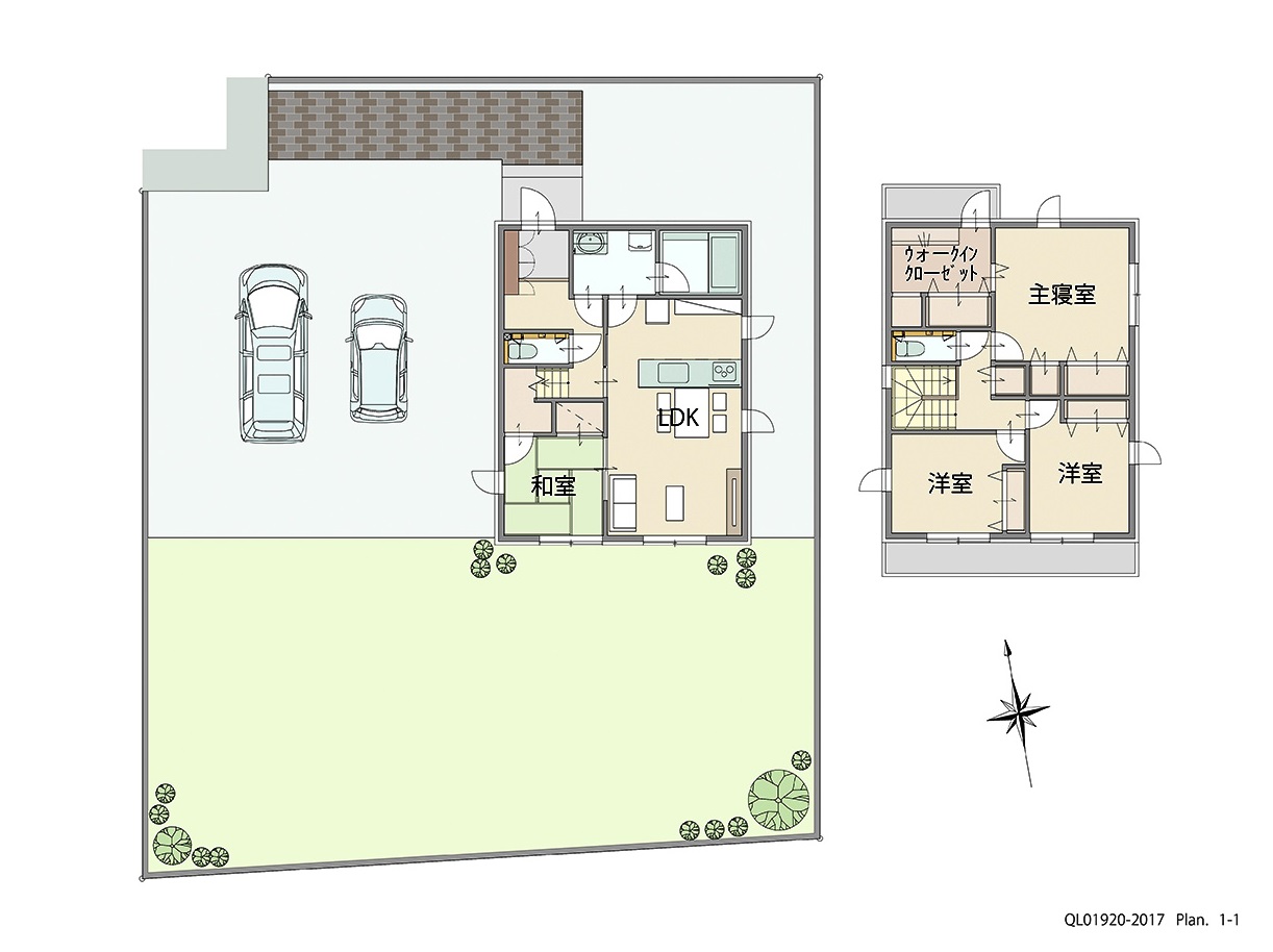 南相馬市北原 土地 区画番号No.A 「いつでも家族を感じられる安心プラン」 <br>建物タイプ:ｉ－ｓｍｉｌｅⅡ/延床面積:105.82㎡(32坪) <br>建物本体価格(参考):2,191万円(税込み)<br>