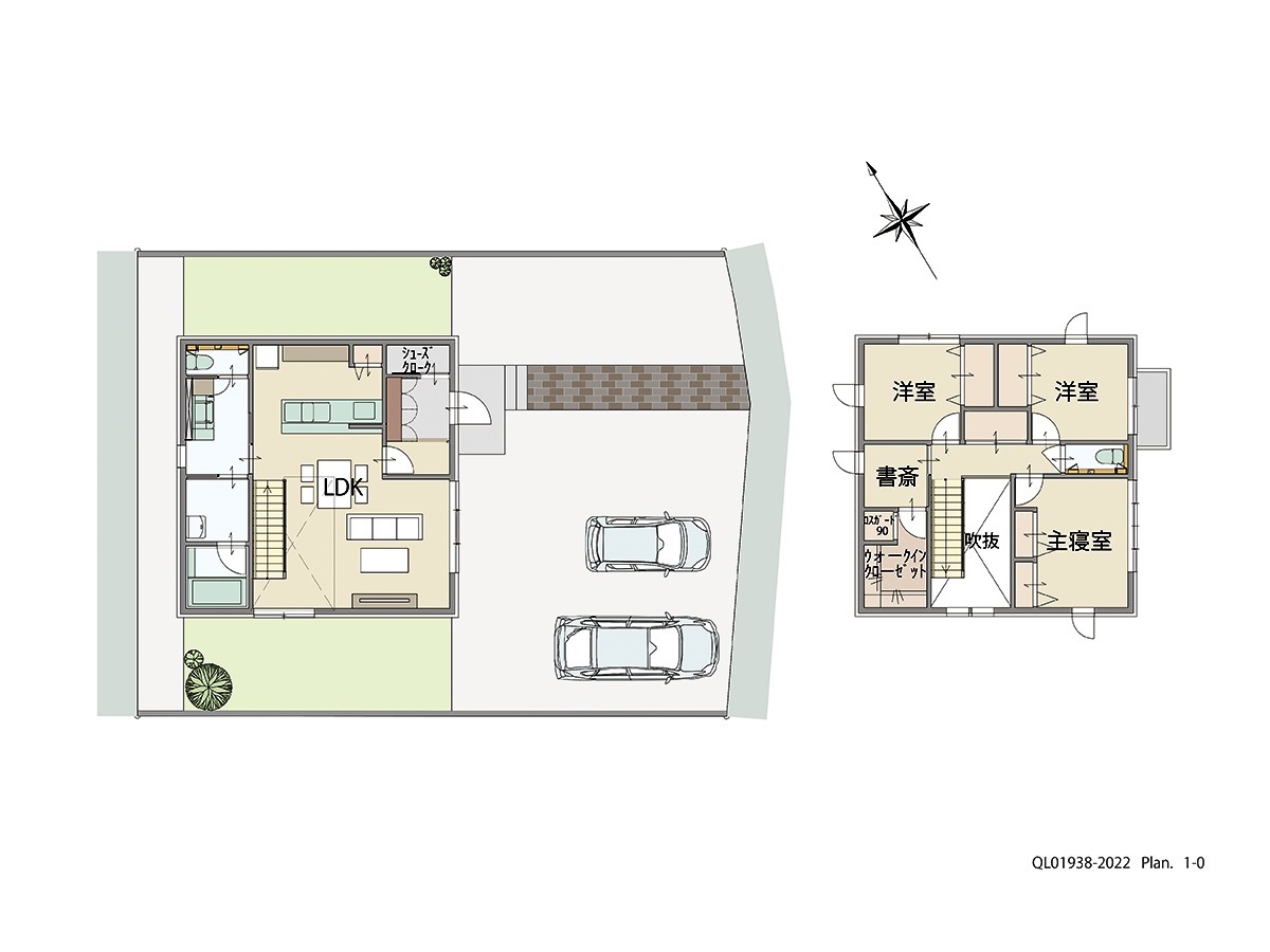 ゆめみヶ丘岸和田　３期 土地 区画番号No.199 「物が多くても安心！大満足の収納プラン」 <br>建物タイプ:グラン・スマート/延床面積:101.66㎡(30.74坪) <br>建物本体価格(参考):2,597万円(税込み)<br>