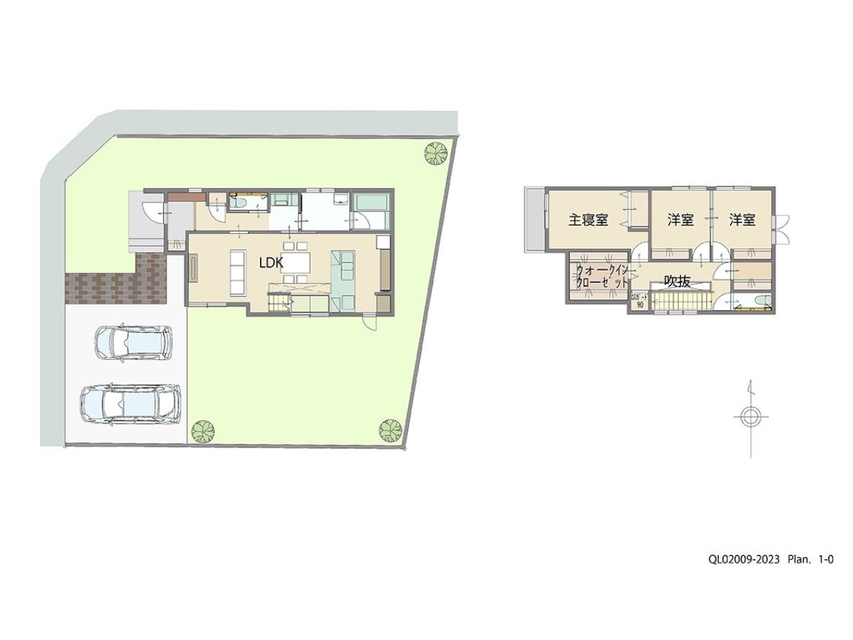 「日差しが降り注ぐ明るいLDK採用プラン」 <br>建物タイプ:グラン・セゾン/延床面積:100.6㎡(30.42坪) <br>建物本体価格(参考):2,582万円(税込み)<br>