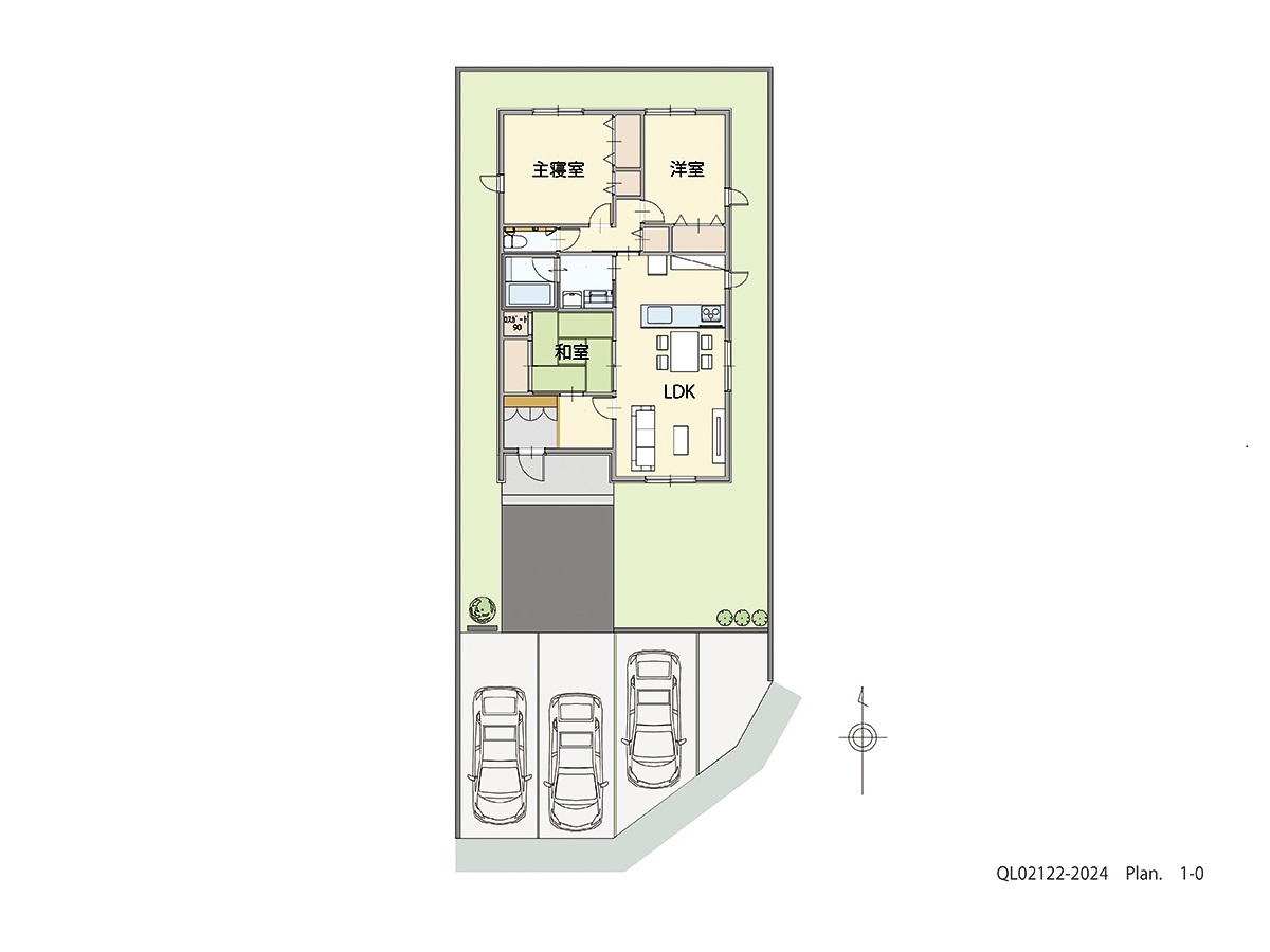 イイコトテラス小山市南半田 土地 区画番号No.7 「子育てにも嬉しいLDKと隣接した和室採用プラン」 <br>建物タイプ:ｉ－ｓｍｉｌｅⅡ+/延床面積:83.78㎡(25.34坪) <br>建物本体価格(参考):2,050万円(税込み)<br>