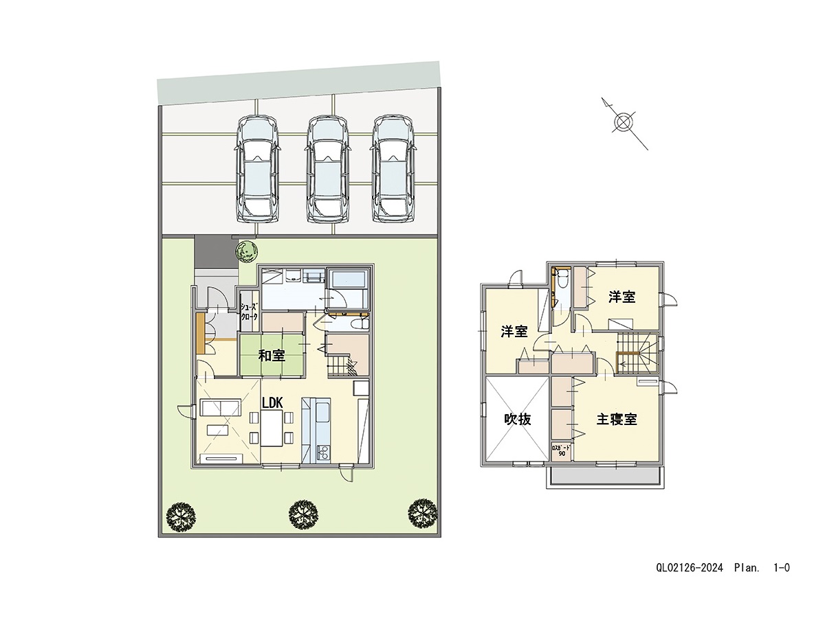イイコトテラス小山市南半田 土地 区画番号No.11 「使い方いろいろ！LDK横に和室のあるプラン」 <br>建物タイプ:ｉ－ｓｍｉｌｅⅡ+/延床面積:104.1㎡(31.48坪) <br>建物本体価格(参考):2,365万円(税込み)<br>