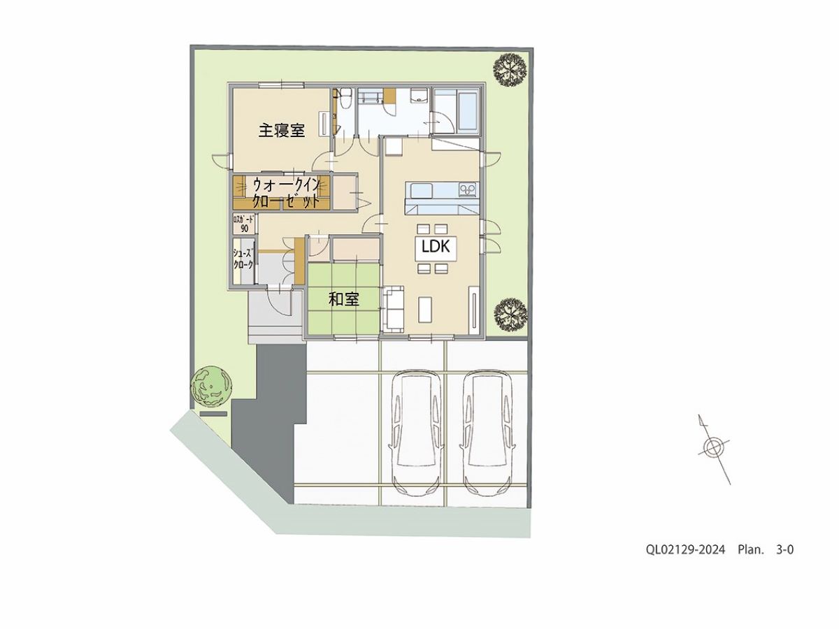 イイコトテラス小山市南半田 土地 区画番号No.14 「使い方いろいろ！LDK横に和室のあるプラン」 <br>建物タイプ:ｉ－ｓｍｉｌｅⅢ＋/延床面積:78.77㎡(23.82坪) <br>建物本体価格(参考):1,983万円(税込み)<br>