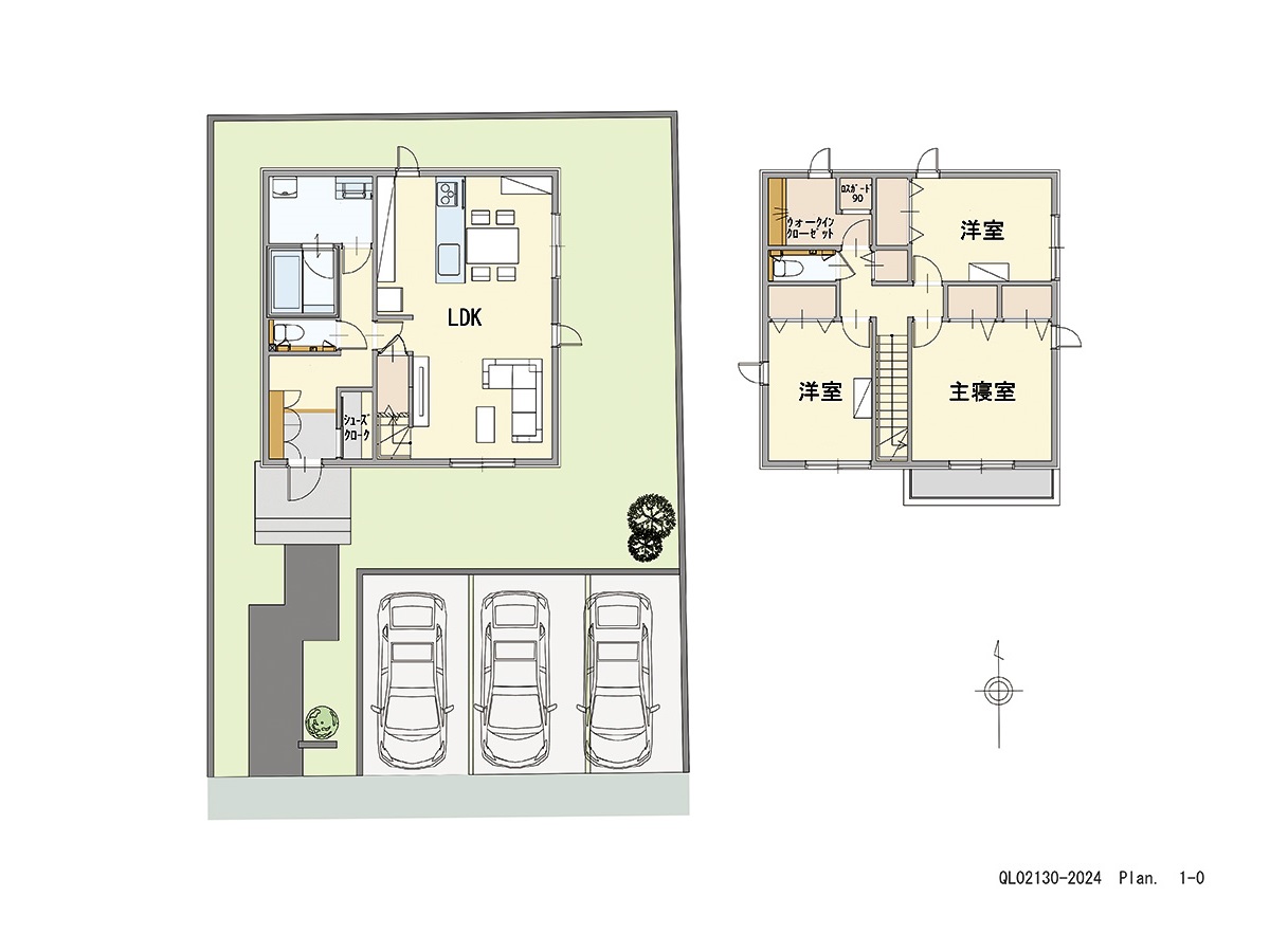 イイコトテラス小山市南半田 土地 区画番号No.15 「リビング階段採用の広々LDKプラン」 <br>建物タイプ:ｉ－ｓｍｉｌｅⅡ+/延床面積:107.48㎡(32.5坪) <br>建物本体価格(参考):2,308万円(税込み)<br>