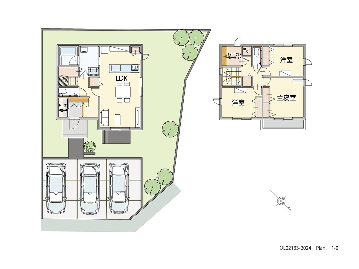 イイコトテラス小山市南半田 土地 区画番号No.18 「家族の時間も、プライベート空間も両方揃った満足プラン！」 <br>建物タイプ:ｉ－ｓｍｉｌｅⅡ+/延床面積:97.5㎡(29.48坪) <br>建物本体価格(参考):2,112万円(税込み)<br>