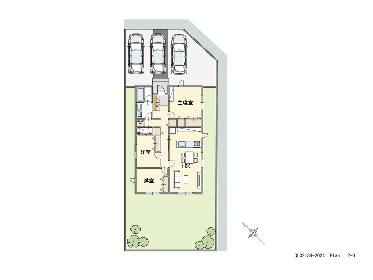 イイコトテラス小山市南半田 土地 区画番号No.19 「LDKを中心に家族が集まる家」 <br>建物タイプ:ｉ－ｓｍｉｌｅⅡ+/延床面積:85.48㎡(25.85坪) <br>建物本体価格(参考):2,050万円(税込み)<br>