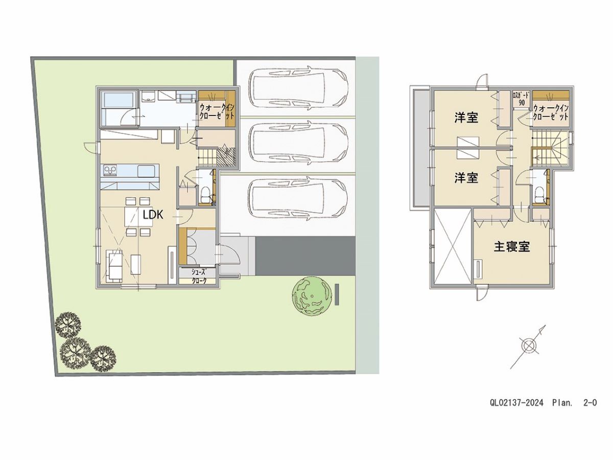 イイコトテラス小山市南半田 土地 区画番号No.22 「物が多くても安心！大満足の収納プラン」 <br>建物タイプ:ｉ－ｓｍｉｌｅⅢ＋/延床面積:100.8㎡(30.48坪) <br>建物本体価格(参考):2,262万円(税込み)<br>