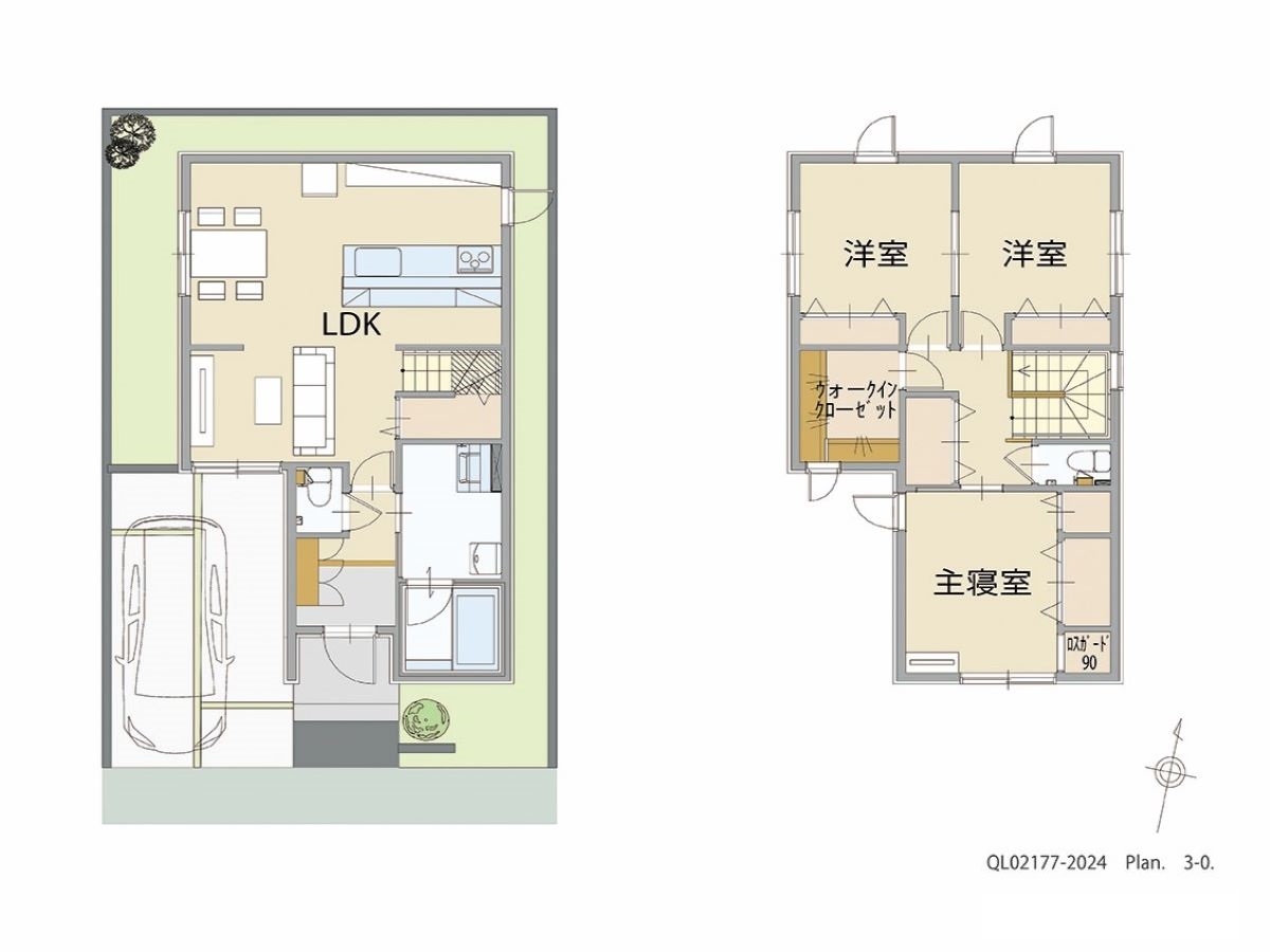 イイコトテラス堺・菱木 土地 区画番号No.1期‐4 「物が多くても安心！大満足の収納プラン」 <br>建物タイプ:ｉ－ｓｍｉｌｅⅢ＋/延床面積:94.32㎡(28.52坪) <br>建物本体価格(参考):2,066万円(税込み)<br>