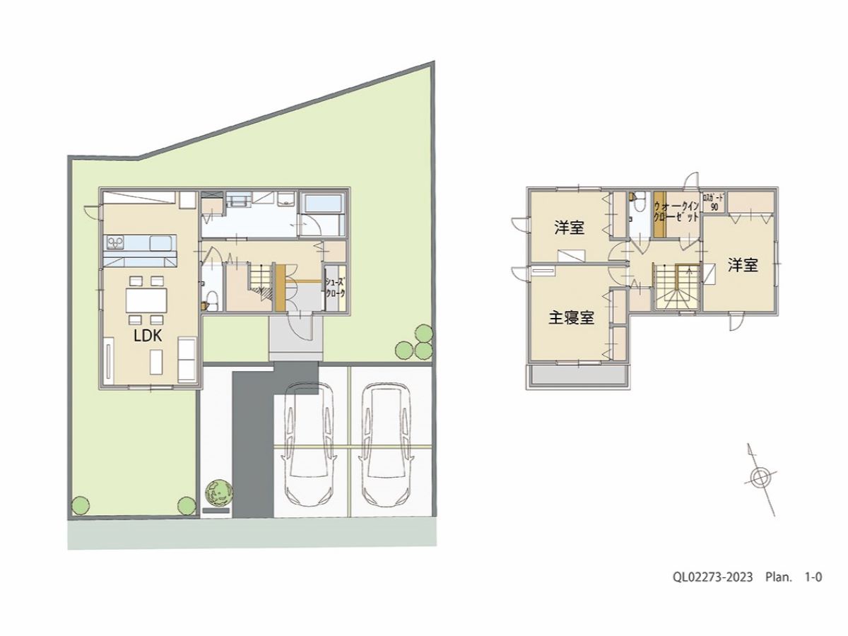 イイコトテラス小山市中久喜２期 土地 区画番号No.10 「家に帰ったら片付け快適、菌を持ち込まない」 <br>建物タイプ:HUGme/延床面積:99.36㎡(30.05坪) <br>建物本体価格(参考):1,781万円(税込み)<br>