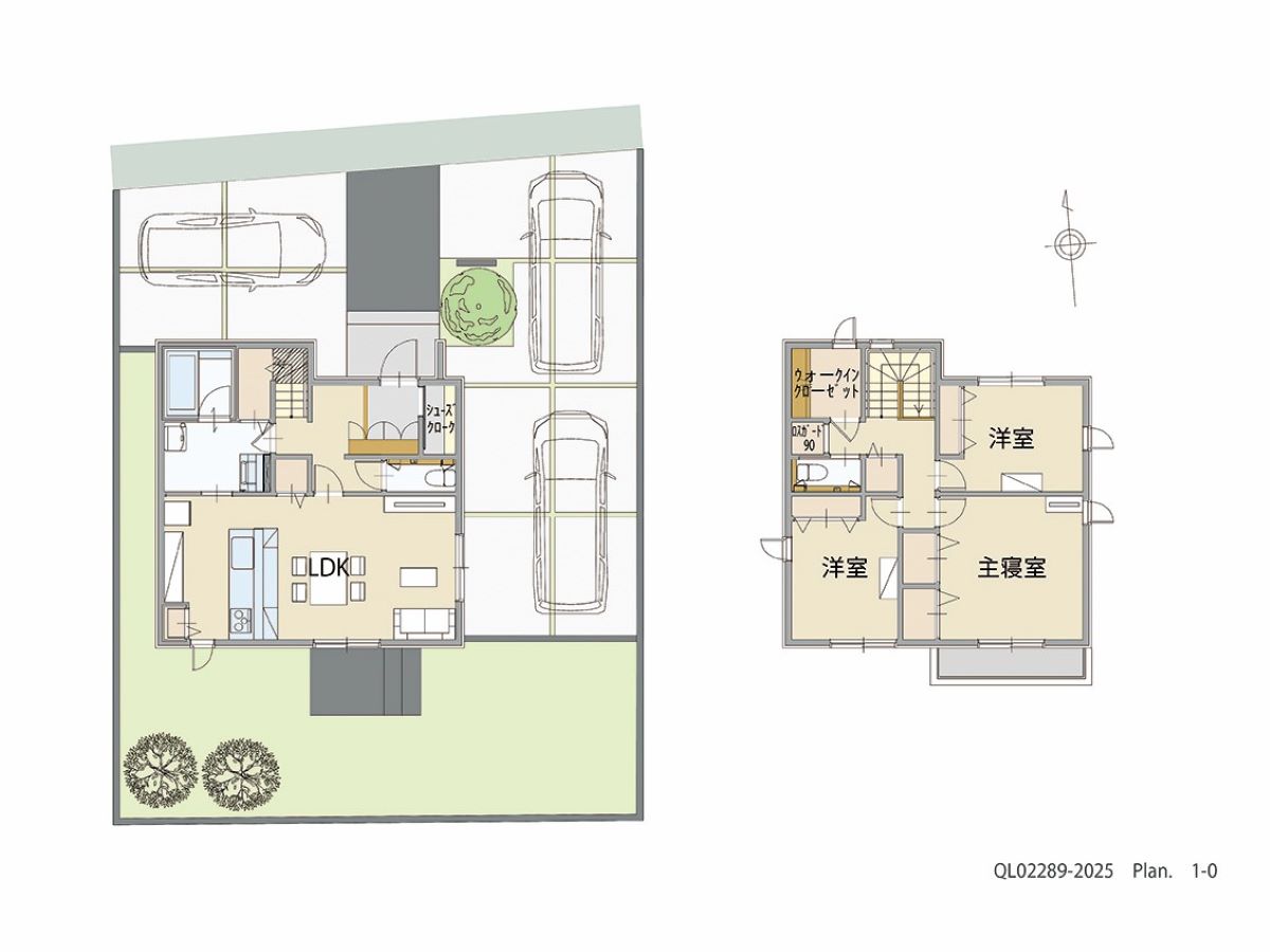 イイコトテラス小山市乙女 土地 区画番号No.2 「使い勝手を考えた収納充実プラン」 <br>建物タイプ:ｉ－ｓｍｉｌｅⅢ＋/延床面積:100.86㎡(30.5坪) <br>建物本体価格(参考):2,178万円(税込み)<br>