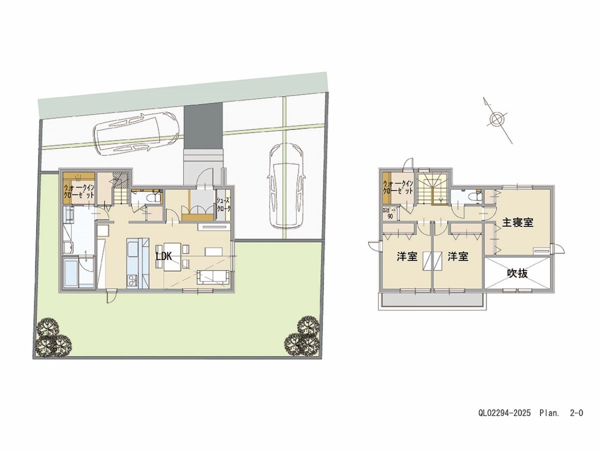 イイコトテラス小山市乙女 土地 区画番号No.7 「収納たっぷりで片づけ上手になれるおうち」 <br>建物タイプ:ｉ－ｓｍｉｌｅⅢ＋/延床面積:100.8㎡(30.48坪) <br>建物本体価格(参考):2,262万円(税込み)<br>