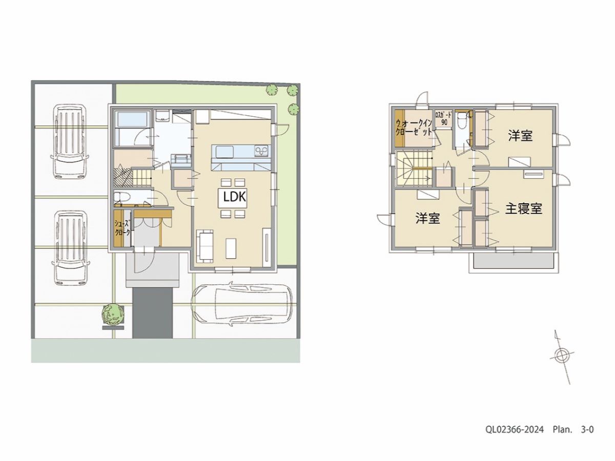 イイコトテラス岩出市波分 土地 区画番号No.3 「忙しいご夫婦にもおすすめプラン」 <br>建物タイプ:ｉ－ｓｍａｒｔⅡ/延床面積:97.5㎡(29.48坪) <br>建物本体価格(参考):2,404万円(税込み)<br>