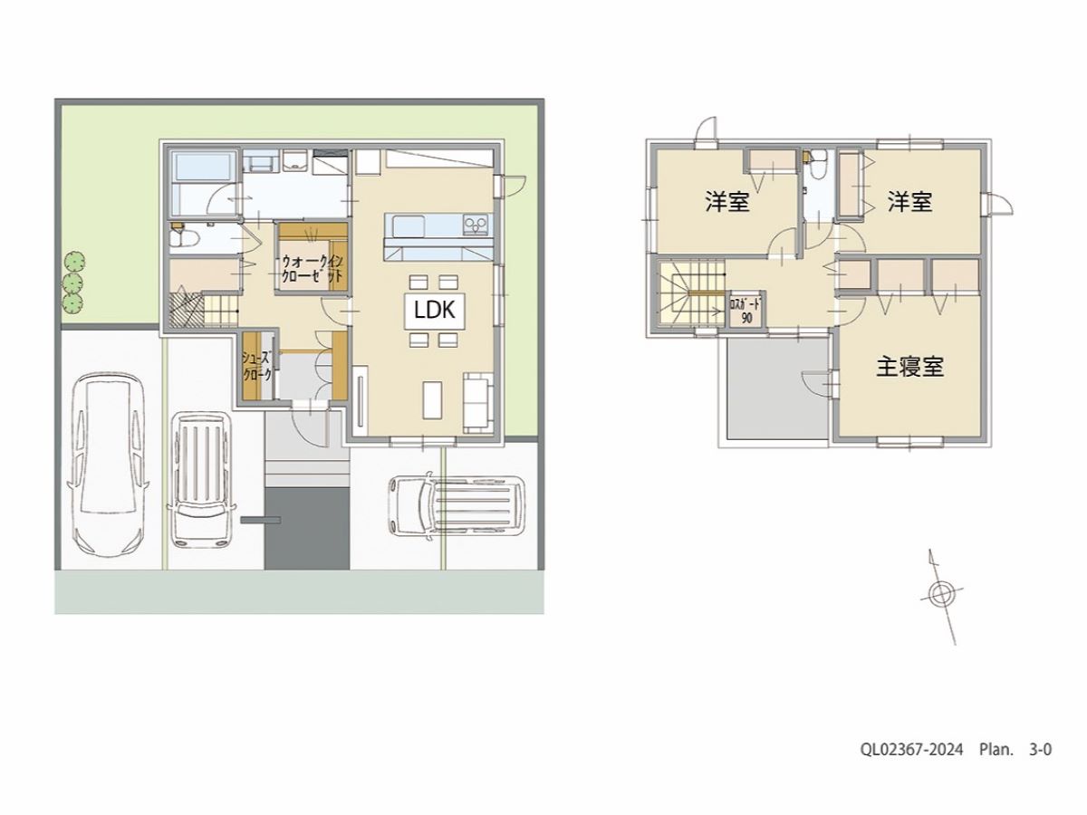 イイコトテラス岩出市波分 土地 区画番号No.4 「家事動線スッキリ！収納も充実したプラン」 <br>建物タイプ:ｉ－ｓｍａｒｔⅡ/延床面積:100.95㎡(30.53坪) <br>建物本体価格(参考):2,511万円(税込み)<br>