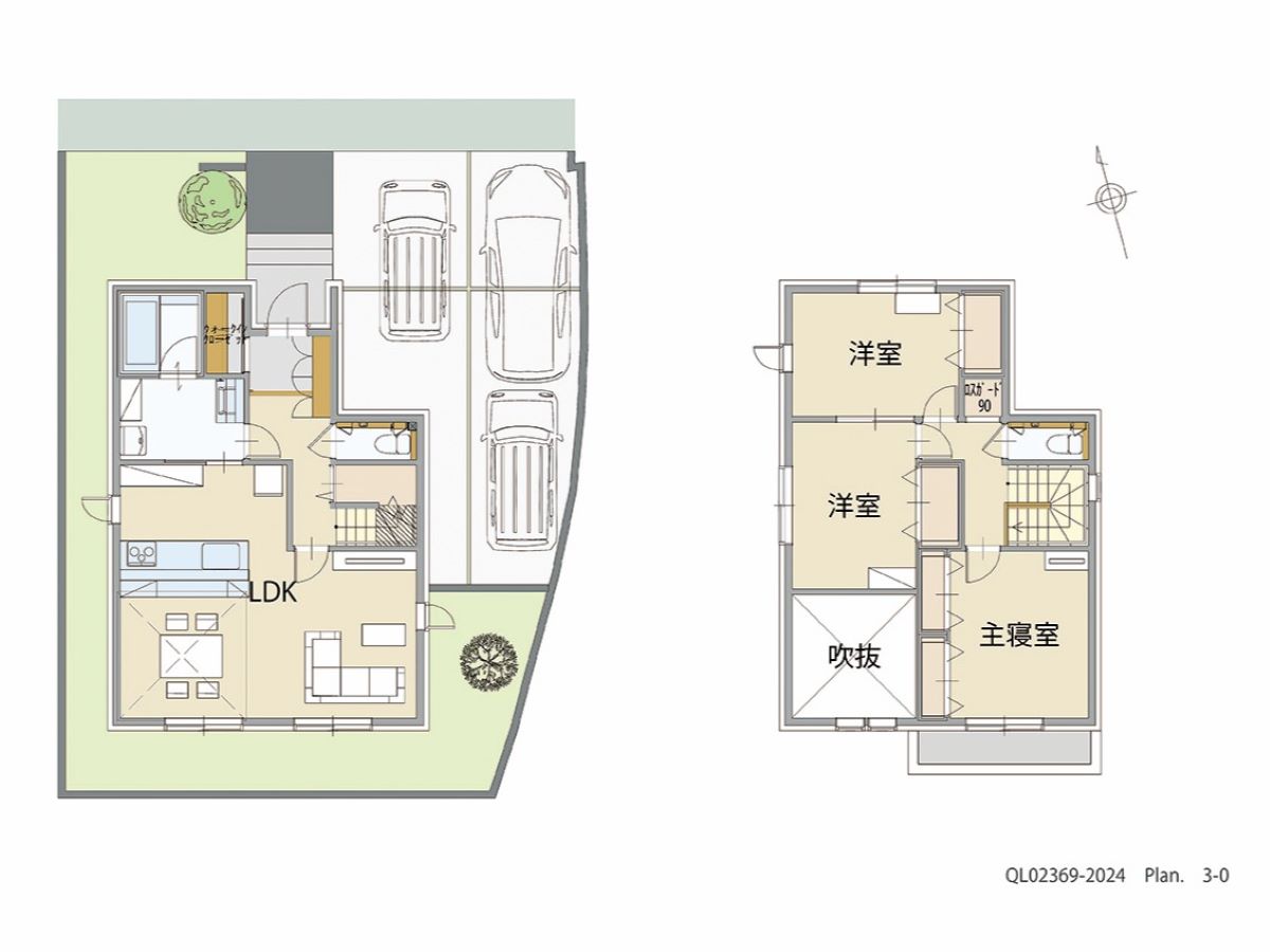 イイコトテラス岩出市波分 土地 区画番号No.6 「南面の広々18帖LDK採用で明るい陽だまりの家」 <br>建物タイプ:ｉ－ｓｍａｒｔⅡ/延床面積:98.32㎡(29.73坪) <br>建物本体価格(参考):2,531万円(税込み)<br>