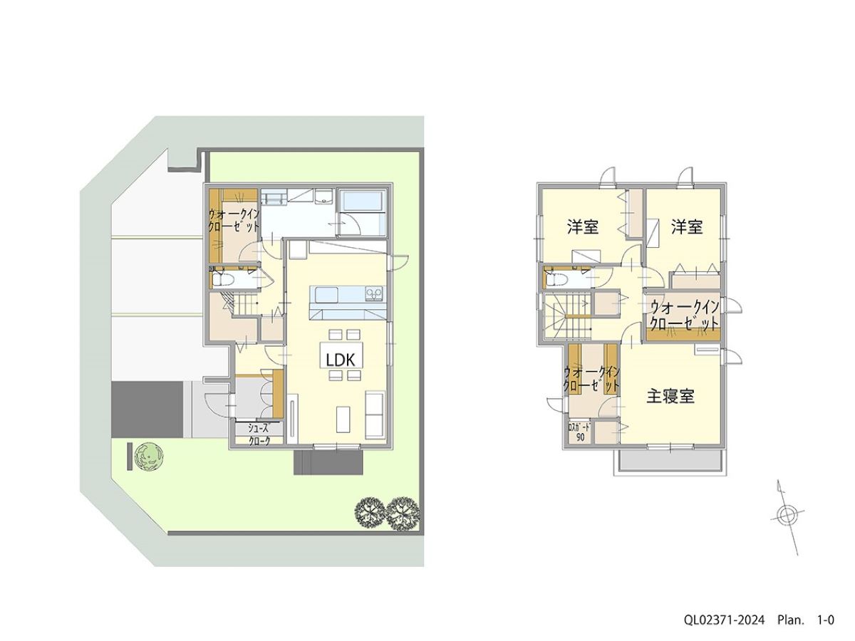 イイコトテラス岩出市波分 土地 区画番号No.8 「物が多くても安心！大満足の収納プラン」 <br>建物タイプ:ｉ－ｓｍｉｌｅⅡ+/延床面積:110.88㎡(33.54坪) <br>建物本体価格(参考):2,369万円(税込み)<br>
