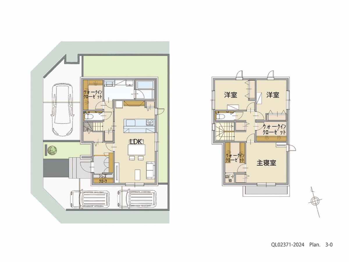 イイコトテラス岩出市波分 土地 区画番号No.8 「物が多くても安心！大満足の収納プラン」 <br>建物タイプ:ｉ－ｓｍａｒｔⅡ/延床面積:110.88㎡(33.54坪) <br>建物本体価格(参考):2,715万円(税込み)<br>